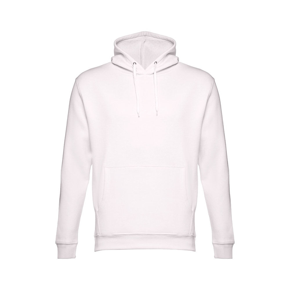 THC PHOENIX promotional hoodie in pastel pink with custom logo branding