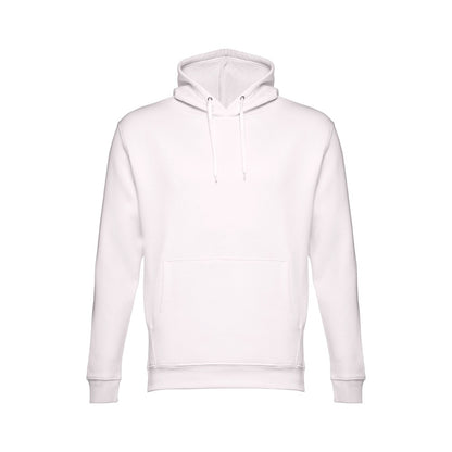 THC PHOENIX promotional hoodie in pastel pink with custom logo branding