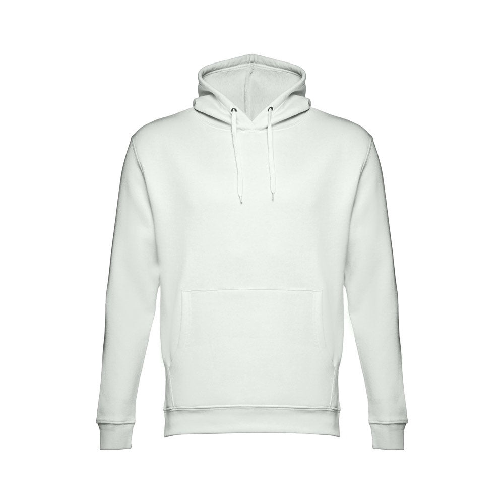 THC PHOENIX promotional hoodie in pastel green (detail view) with custom logo branding