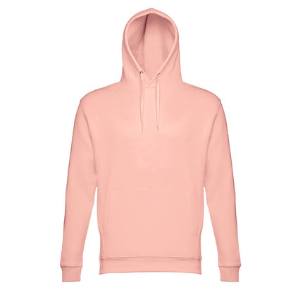 THC PHOENIX promotional hoodie in salmon (detail view) with custom logo branding