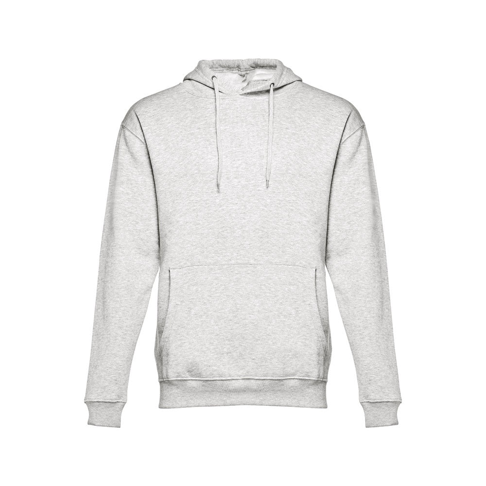THC PHOENIX promotional hoodie in melange white with custom logo branding