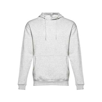 THC PHOENIX promotional hoodie in melange white with custom logo branding