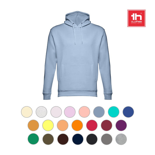 THC PHOENIX promotional hoodie in navy blue with custom logo branding