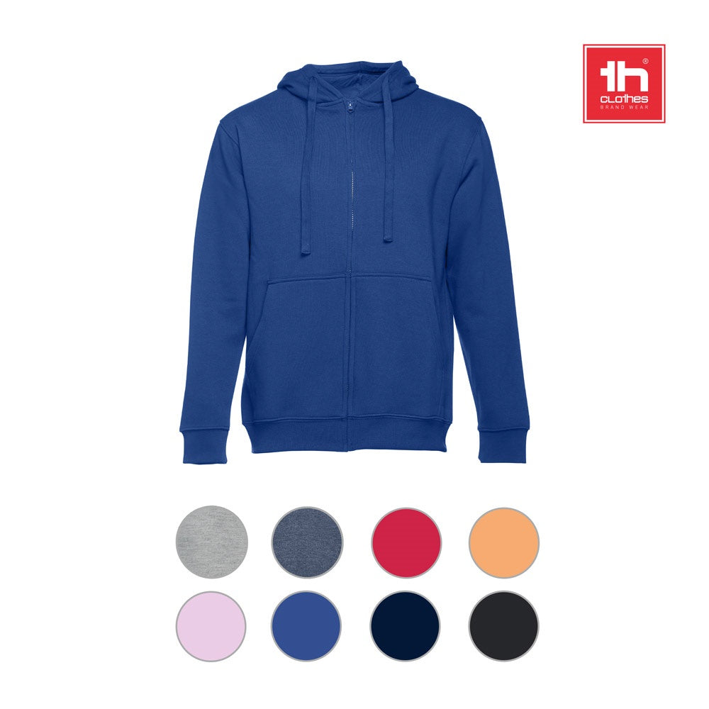THC AMSTERDAM promotional hoodie with custom logo branding