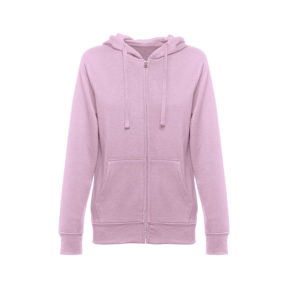 THC AMSTERDAM WOMEN promotional hoodie in lilac with custom logo branding