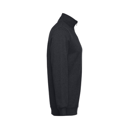 THC BUDAPEST promotional sweatshirt in black (detail view) with custom logo branding