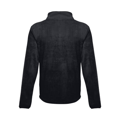 THC HELSINKI promotional jacket in black (detail view) with custom logo branding