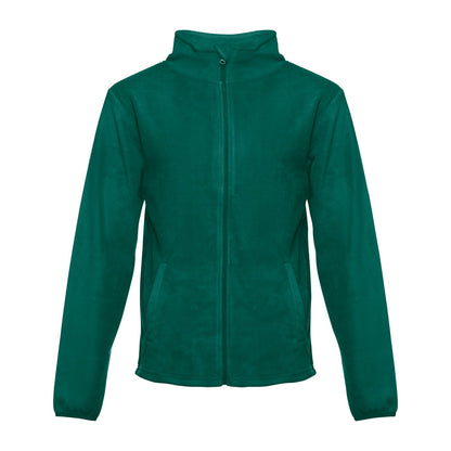 THC HELSINKI promotional jacket in dark green with custom logo branding