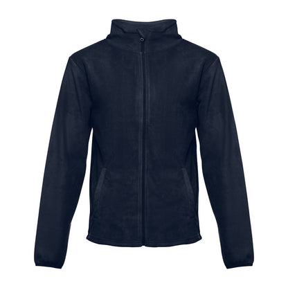 THC HELSINKI promotional jacket in navy blue with custom logo branding