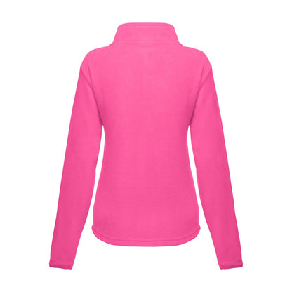 THC HELSINKI WOMEN promotional jacket in pink (detail view) with custom logo branding