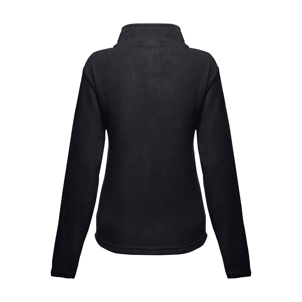 THC HELSINKI WOMEN promotional jacket in black (detail view) with custom logo branding