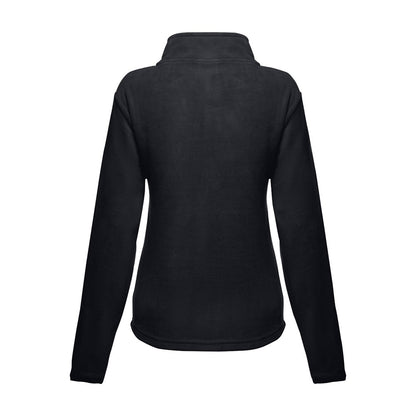 THC HELSINKI WOMEN promotional jacket in black (detail view) with custom logo branding