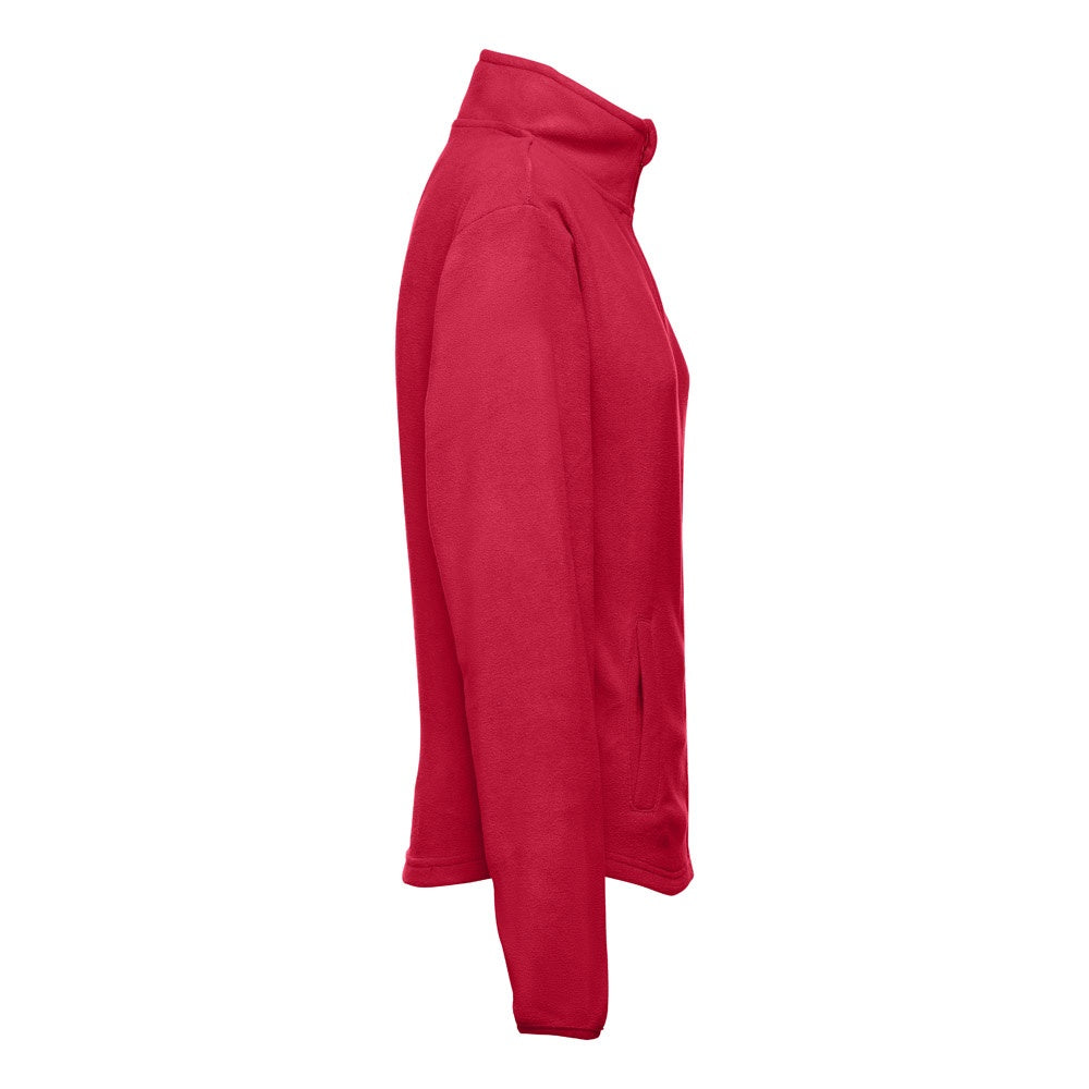 THC HELSINKI WOMEN promotional jacket in red (detail view) with custom logo branding