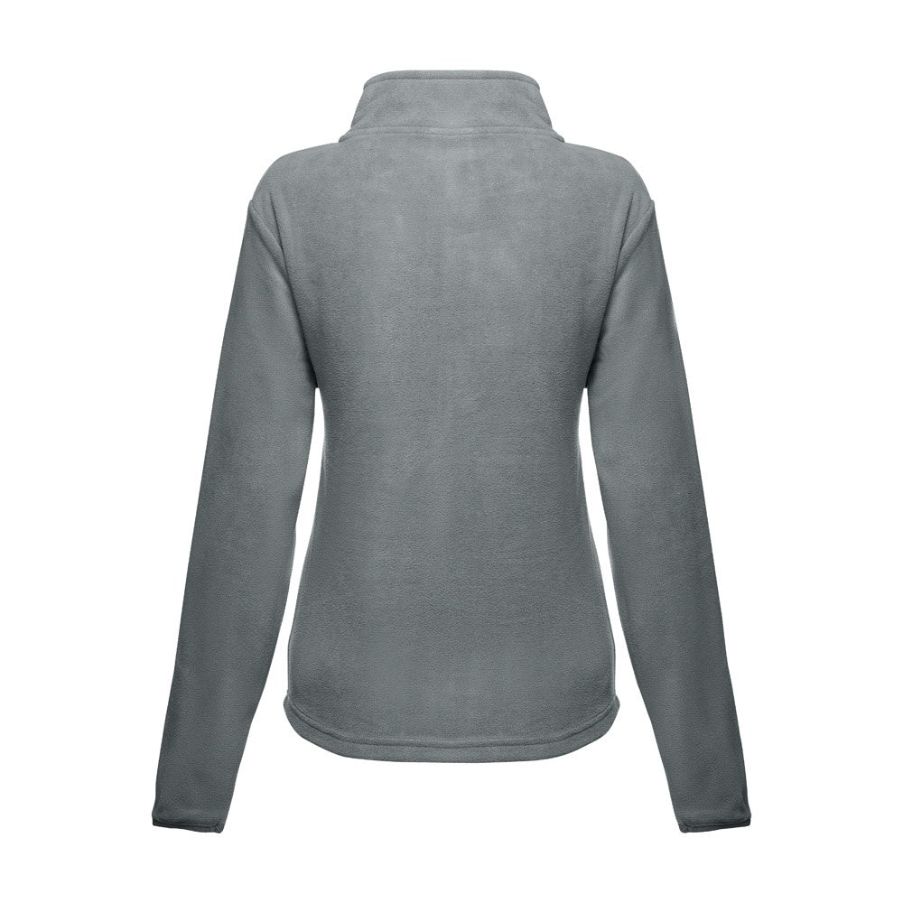 THC HELSINKI WOMEN promotional jacket in grey (detail view) with custom logo branding