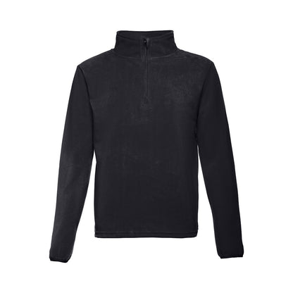 THC VIENNA promotional jacket in black (detail view) with custom logo branding