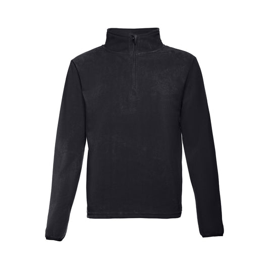 THC VIENNA promotional jacket in black (detail view) with custom logo branding