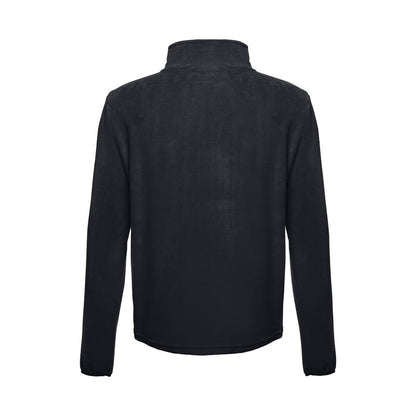 THC VIENNA promotional jacket in black (detail view) with custom logo branding
