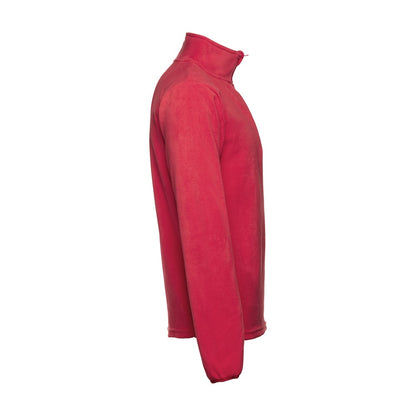 THC VIENNA promotional jacket in red (detail view) with custom logo branding