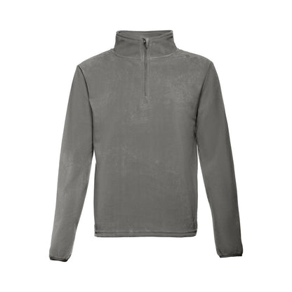 THC VIENNA promotional jacket in grey (detail view) with custom logo branding