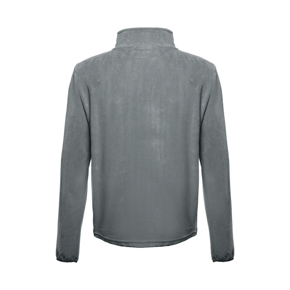 THC VIENNA promotional jacket in grey (detail view) with custom logo branding