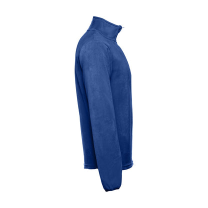 THC VIENNA promotional jacket in royal blue (detail view) with custom logo branding