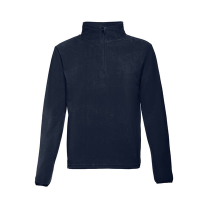 THC VIENNA promotional jacket in navy blue (detail view) with custom logo branding