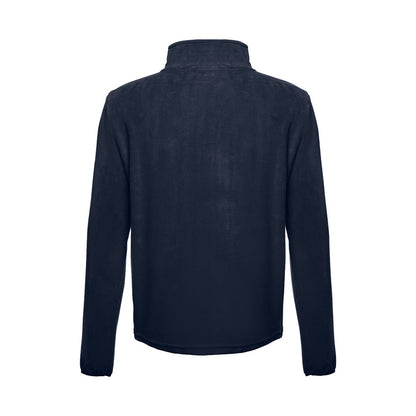 THC VIENNA promotional jacket in navy blue (detail view) with custom logo branding