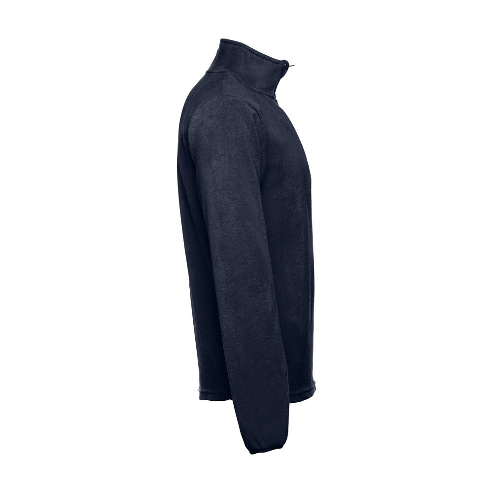 THC VIENNA promotional jacket in navy blue (detail view) with custom logo branding
