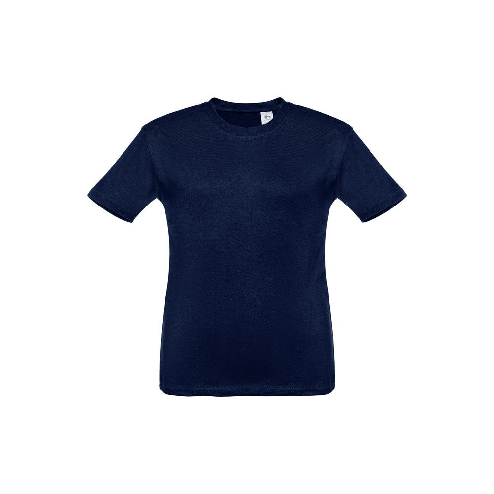 THC QUITO promotional kids' garment in blue with custom logo branding