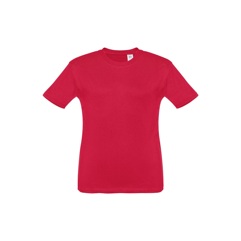 THC QUITO promotional kids' garment in red with custom logo branding