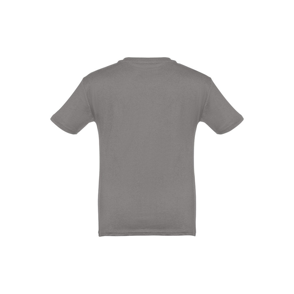 THC QUITO promotional kids' garment in grey (detail view) with custom logo branding