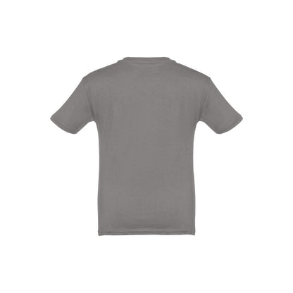THC QUITO promotional kids' garment in grey (detail view) with custom logo branding