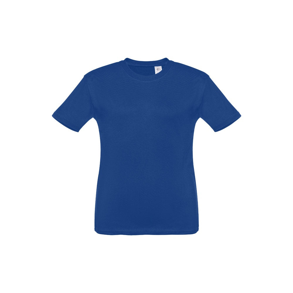 THC QUITO promotional kids' garment in royal blue with custom logo branding
