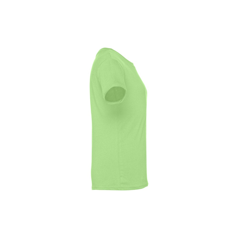 THC QUITO promotional kids' garment in light green (detail view) with custom logo branding