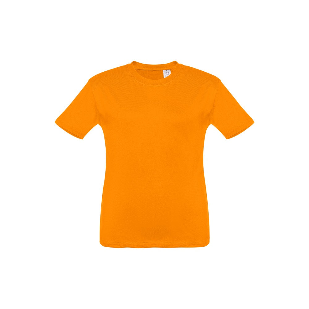 THC QUITO promotional kids' garment in orange with custom logo branding