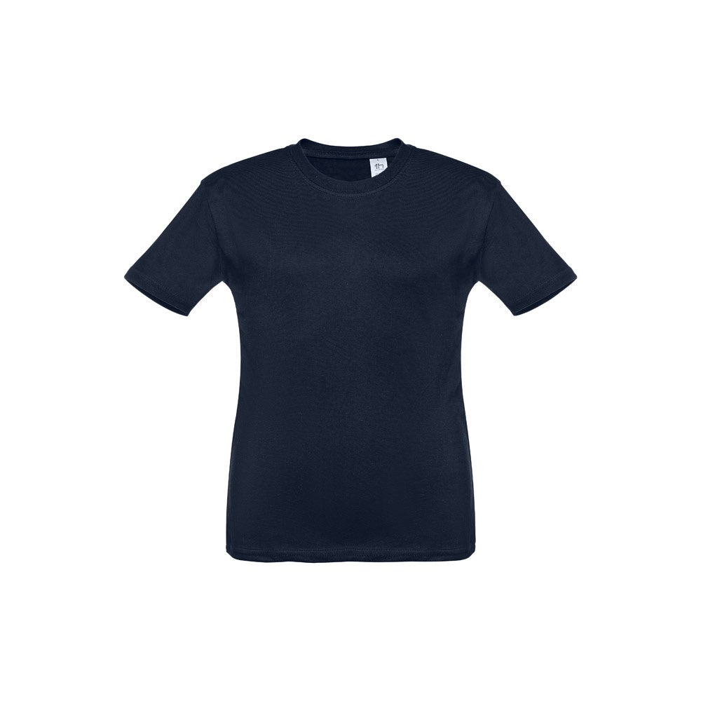 THC QUITO promotional kids' garment in navy blue with custom logo branding