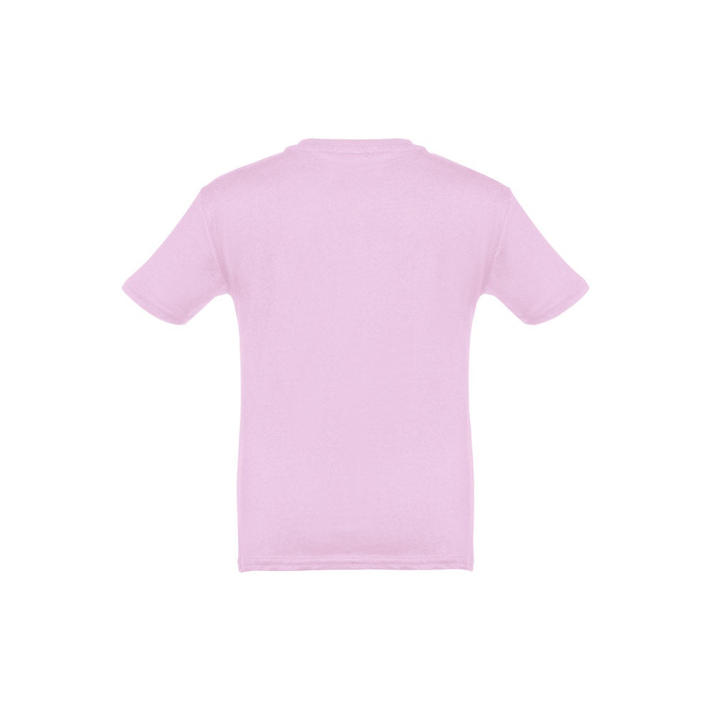 THC QUITO promotional kids' garment in lilac (detail view) with custom logo branding