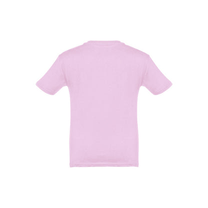 THC QUITO promotional kids' garment in lilac (detail view) with custom logo branding