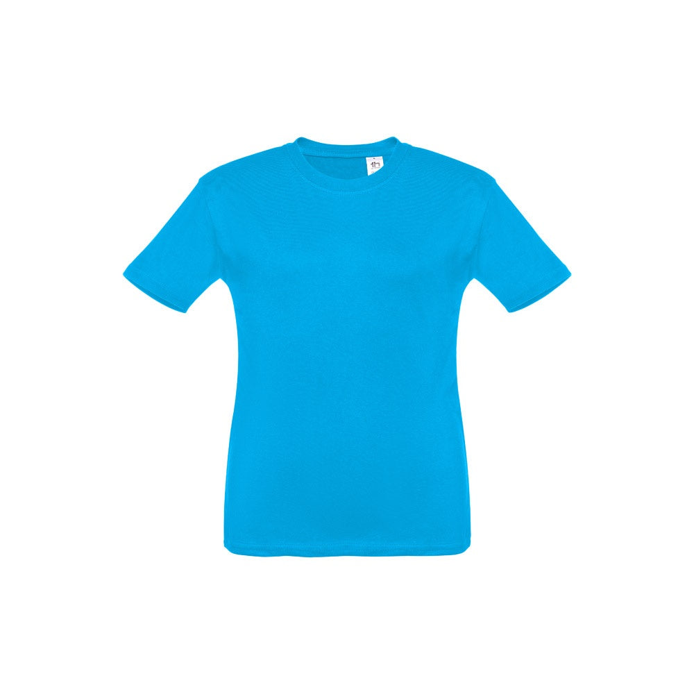 THC QUITO promotional kids' garment in acqua blue with custom logo branding
