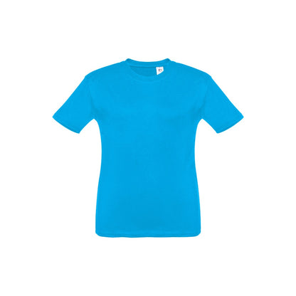 THC QUITO promotional kids' garment in acqua blue with custom logo branding