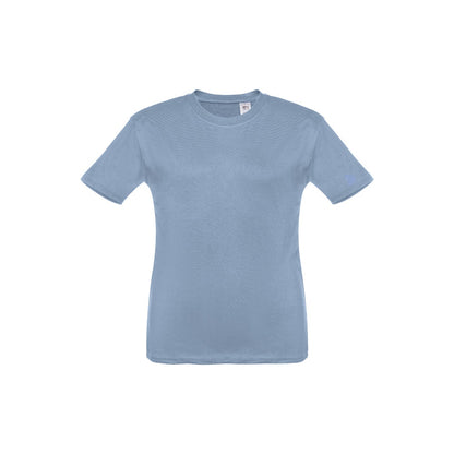 THC QUITO promotional kids' garment in pastel blue with custom logo branding