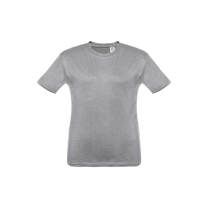 THC QUITO promotional kids' garment in heather light grey with custom logo branding