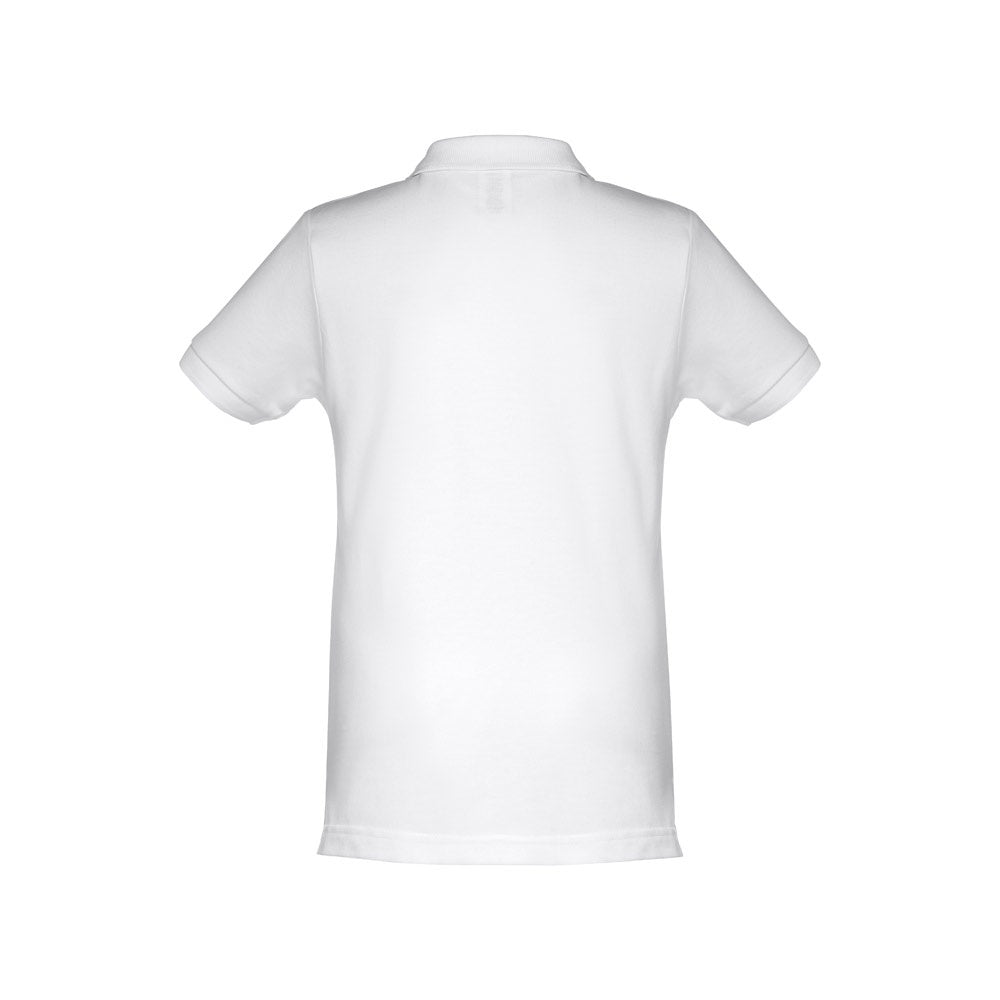 THC ADAM KIDS WH promotional kids' garment in white (detail view) with custom logo branding