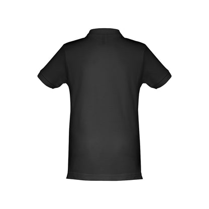 THC ADAM KIDS promotional kids' garment in black (detail view) with custom logo branding