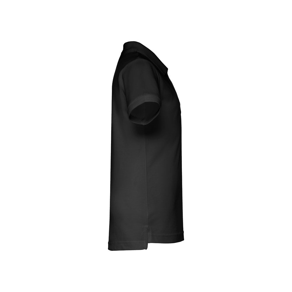 THC ADAM KIDS promotional kids' garment in black (detail view) with custom logo branding