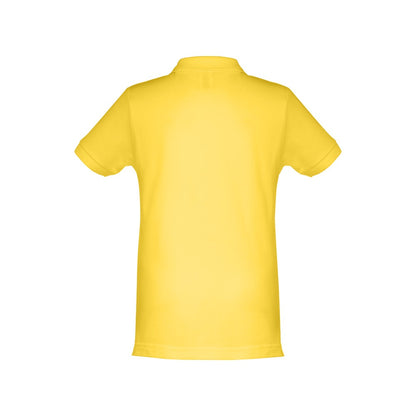 THC ADAM KIDS promotional kids' garment in yellow (detail view) with custom logo branding