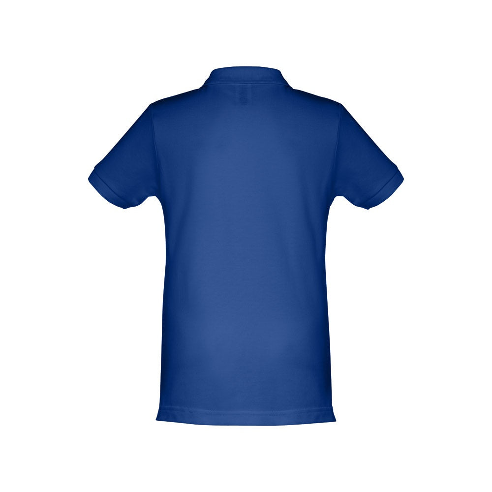 THC ADAM KIDS promotional kids' garment in royal blue (detail view) with custom logo branding