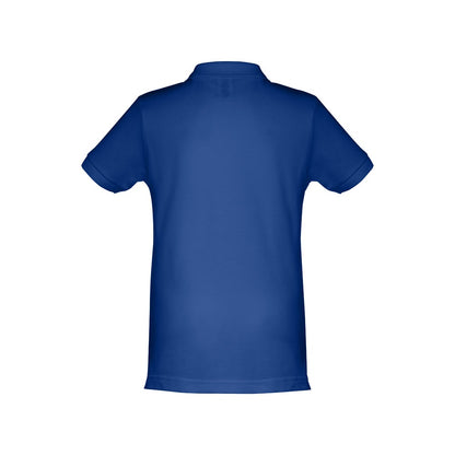 THC ADAM KIDS promotional kids' garment in royal blue (detail view) with custom logo branding