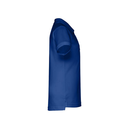 THC ADAM KIDS promotional kids' garment in royal blue (detail view) with custom logo branding
