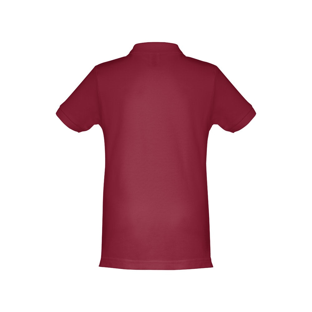 THC ADAM KIDS promotional kids' garment in burgundy (detail view) with custom logo branding